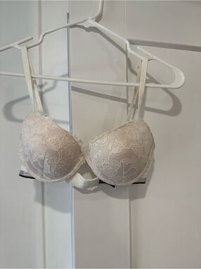 Emporio Armani Lace Push-Up Bra in Light Beige